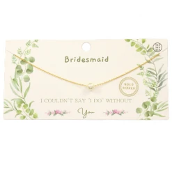 Golden Stella Jewelry Bridesmaid Pearl Necklace