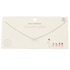 Golden Stella Jewelry Flower Girl Pearl Necklace