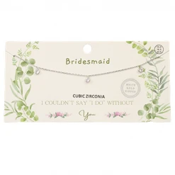 Golden Stella Bridesmaid CZ Charm Necklace