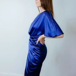 Do + Be Lillian One Shoulder Satin Dress