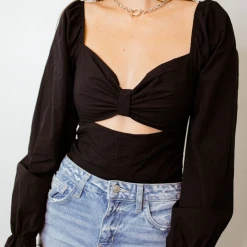 Le Lis Tara Cut Out Bodysuit Tops