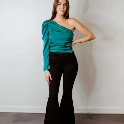 Do + Be Ellie Satin One Shoulder Top