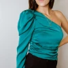 Do + Be Ellie Satin One Shoulder Top