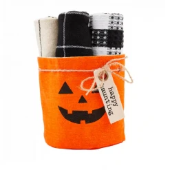 Mudpie Pumpkin Halloween Towel Set Lifestyle