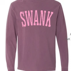 The Swank Company Long Sleeve Varsity Swank Tee Tops
