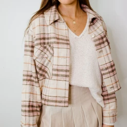 HYFVE Ginger Plaid Oversized Jacket