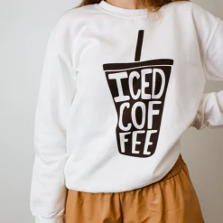 Benie Iced Coffee Graphic Sweatshirt Tops