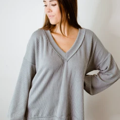 Fantastic Fawn Tops Good Times Ribbed Knit Pullover