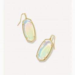 Kendra Scott Faceted Elle Gold Drop Earrings