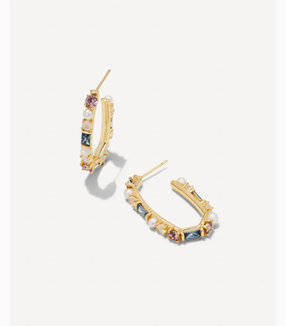 Kendra Scott Madelyn Hoop Earrings - Elegant Gold-Tone Jewelry for Women 3 Kendra Scott Madelyn Hoop Earrings Jewelry