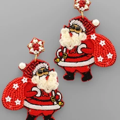 Golden Stella Jewelry Santa Star Earrings