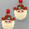 Golden Stella Cowboy Santa Earrings Jewelry