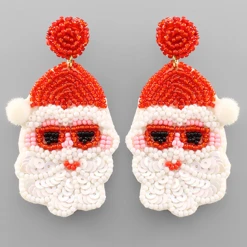 Golden Stella Santa Sunglasses Earrings Jewelry