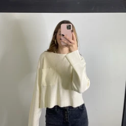 &Merci Shay Ribbed Knit Sweater Tops