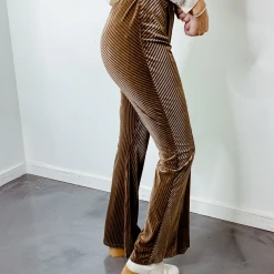 &Merci Brittany Velour Flare Pants Bottoms