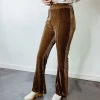 &Merci Brittany Velour Flare Pants Bottoms