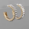 Golden Stella Baguette Crystal Hoop