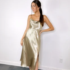 Cloud Ten Molly Satin Midi Dress