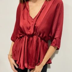 Glam Reese Kimono Sleeve Blouse Tops