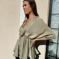 Glam Reese Kimono Sleeve Blouse Tops