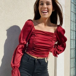 Glam Tops Mabry Ruched Top