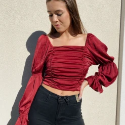 Glam Tops Mabry Ruched Top