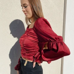 Glam Tops Mabry Ruched Top