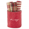 Mudpie Merry Tartan Towel Set