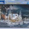 White Mountain Friends In Winter Jigsaw Puzzle - 1000 Piece Winter Scene Puzzle for Adults & Families - Perfect Holiday Gift 1 White Mountain Friends In Winter Jigsaw Puzzle