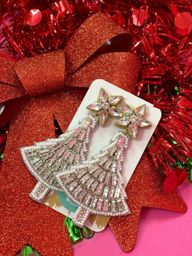 Taylor Shaye Designs Beaded Crystal Christmas Tree Earrings | Festive Holiday Jewelry 3 Taylor Shaye Designs Jewelry Beaded Crystal Christmas Tree Earrings