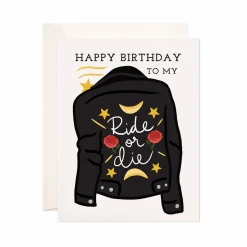 BloomWolf Studio Ride Or Die Birthday Greeting Card