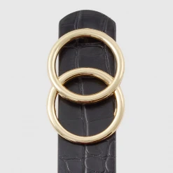 TRENDY Wholesale Belts Double Buckle Leather Belt