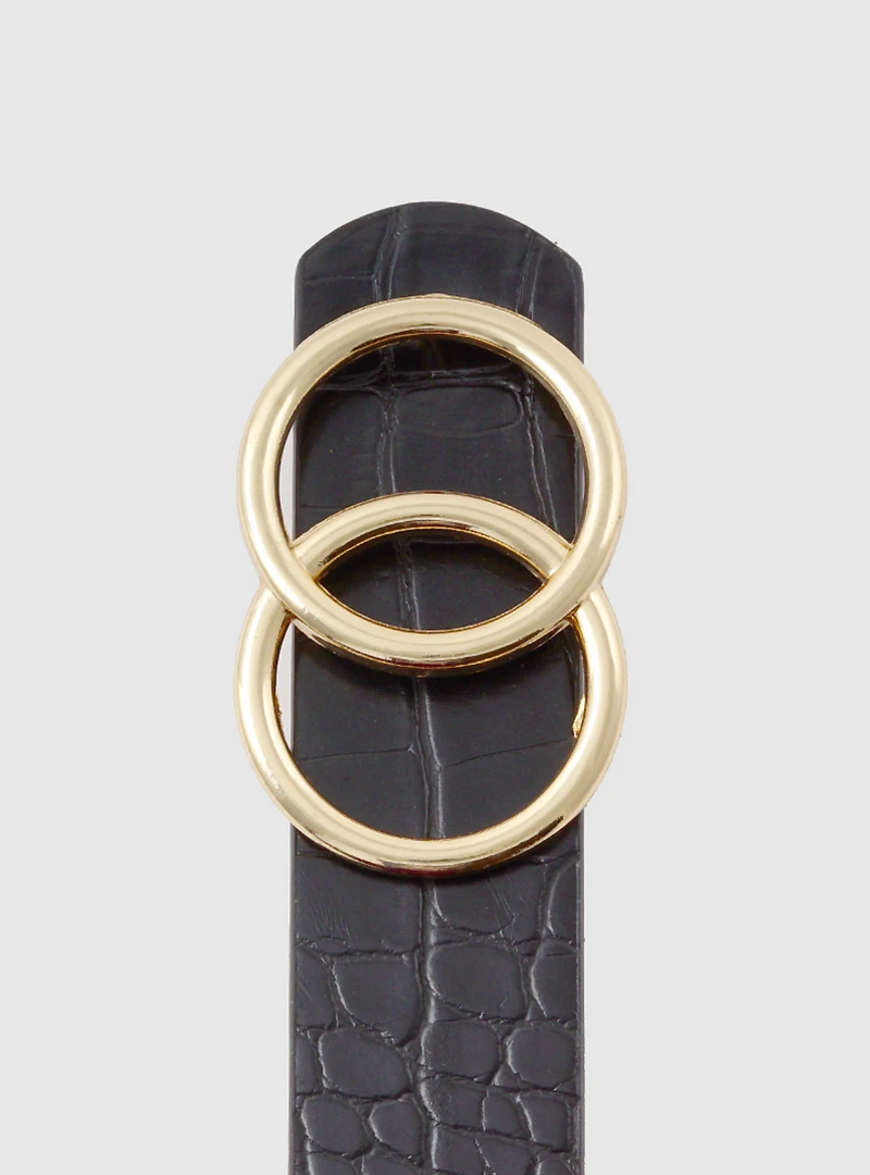 TRENDY Double Buckle Leather Belt for Men & Women - Stylish Wholesale Belts 4 TRENDY Wholesale Belts Double Buckle Leather Belt