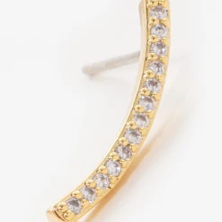 TRENDY Wholesale Gold Dipped Bar Stud Earrings