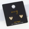 TRENDY Wholesale Gold Dipped Heart Stud Earrings - Stylish Jewelry for Women 2 TRENDY Wholesale Jewelry Gold Dipped Heart Studs