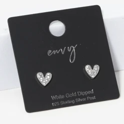TRENDY Wholesale Jewelry Gold Dipped Heart Studs