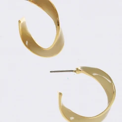 TRENDY Wholesale Jewelry Enamel Twisted Hoop Earrings