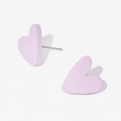 TRENDY Wholesale Clay Heart Stud Earrings