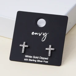 TRENDY Wholesale Gold Dipped Cross Studs