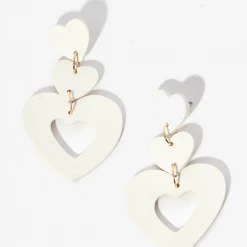 TRENDY Wholesale Jewelry Clay Heart Dangle Earrings