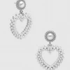 TRENDY Wholesale Pearl Heart Statement Earrings Jewelry