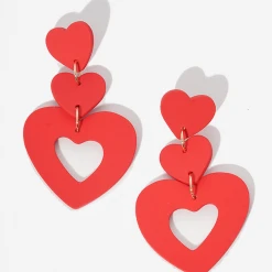 TRENDY Wholesale Jewelry Clay Heart Dangle Earrings