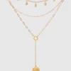 TRENDY Wholesale Jewelry Layered Coin Charm Necklace - Stylish Gold-Tone Layered Necklace for Women 1 TRENDY Wholesale Jewelry Layered Coin Charm Necklace