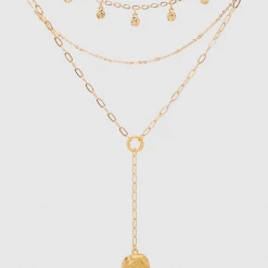 TRENDY Wholesale Jewelry Layered Coin Charm Necklace