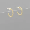 Golden Stella Twisted Huggie Hoops