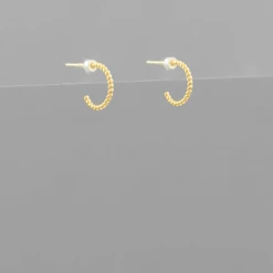 Golden Stella Jewelry Mini Textured Huggie Hoops