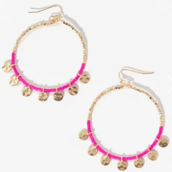 TRENDY Wholesale Seed Bead Round Charm Dangle Drop Earrings Jewelry