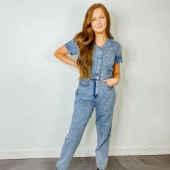 Entro Rompers Lorie Denim Jumpsuit