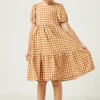Hayden Swank Tween Puff Sleeve Gingham Dress - Stylish & Comfortable Tween Dress 2 Hayden Swank Tween Tween Puff Sleeve Gingham Dress