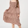 Hayden Tween Printed Ruffle Maxi Dress Swank Tween